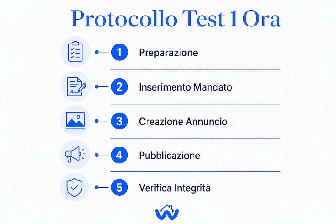 Schema illustrativo delle fasi di test di un software gestionale dedicato al settore immobiliare