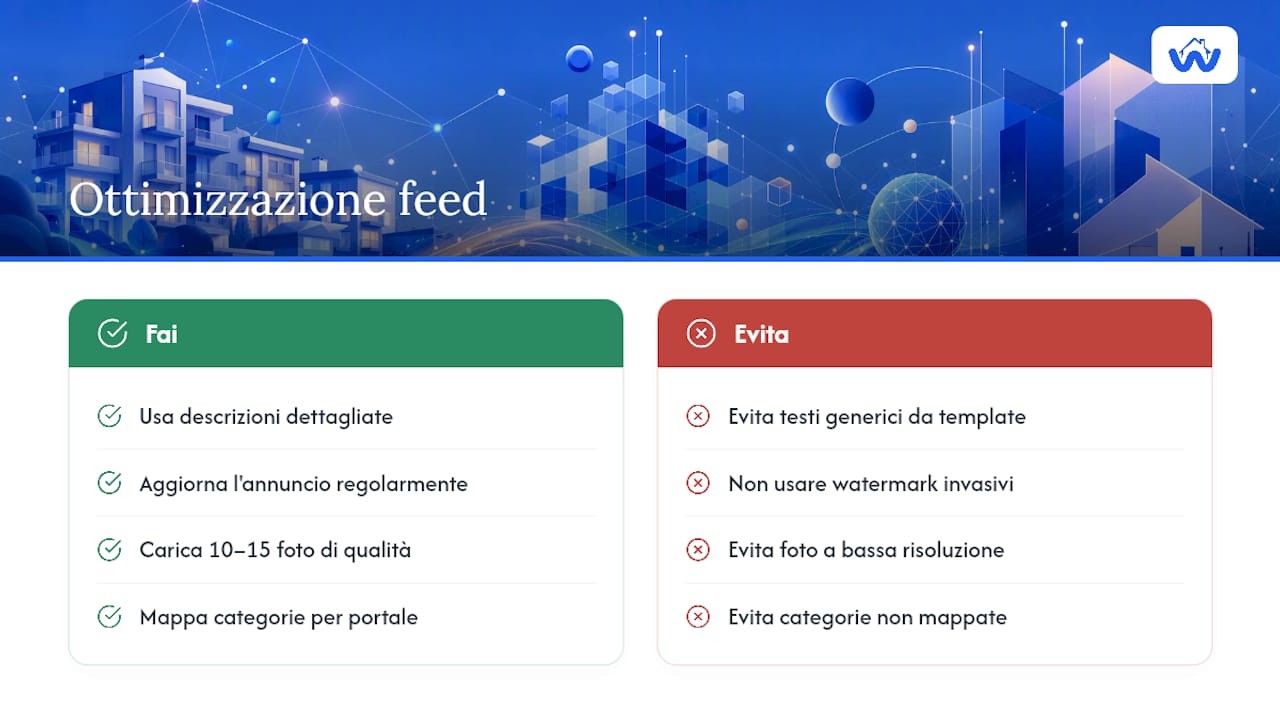 Strategie di ottimizzazione del feed per migliorare la visibilità sui portali immobiliari — overview diagram