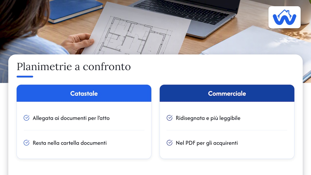Usi distinti delle due planimetrie immobiliari