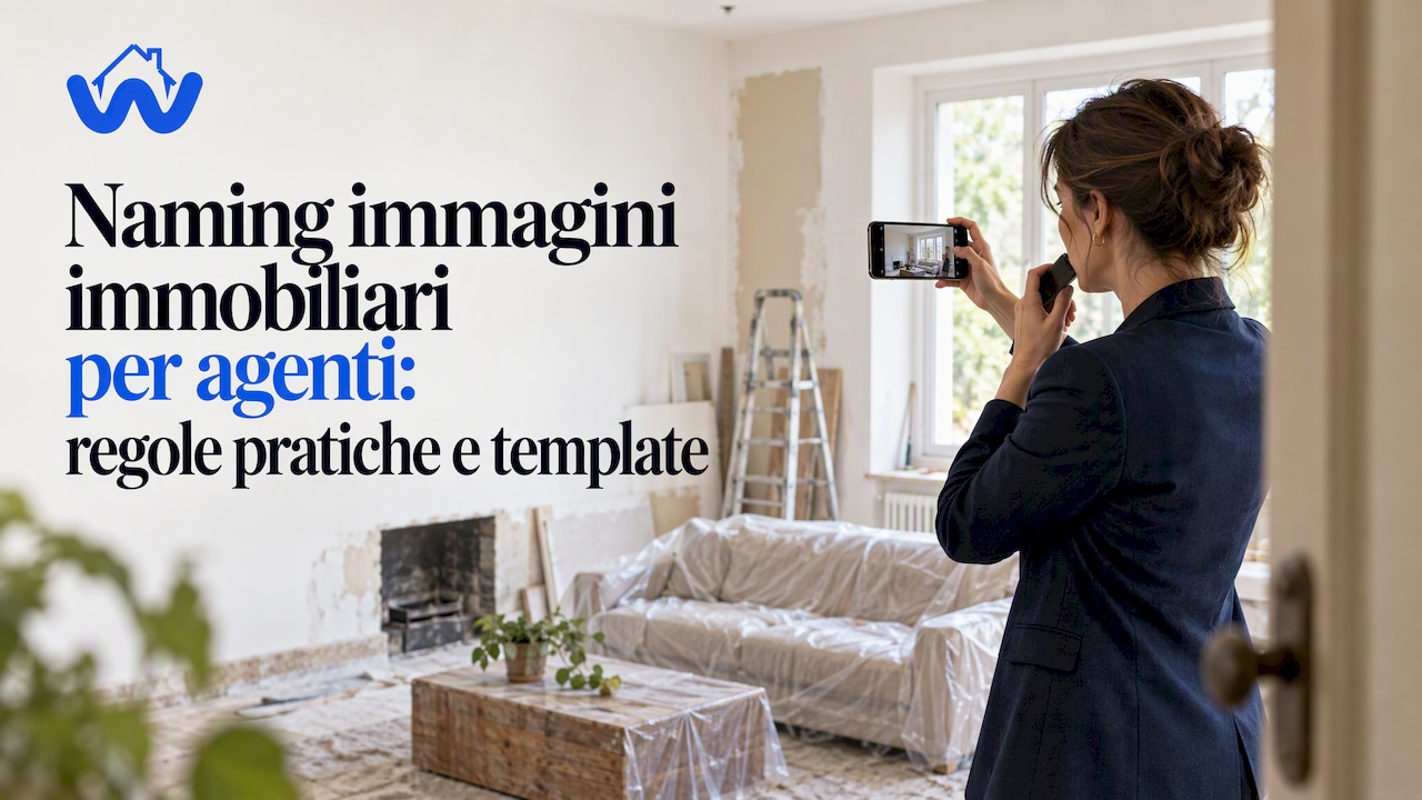Naming immagini immobiliari per agenti: regole pratiche e template